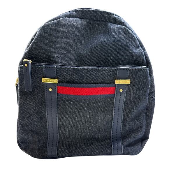 Tommy Hilfiger Denim Backpack Mini Bag 12"x10"x6" School Preppy Casual Y2K Boho - Picture 1 of 11
